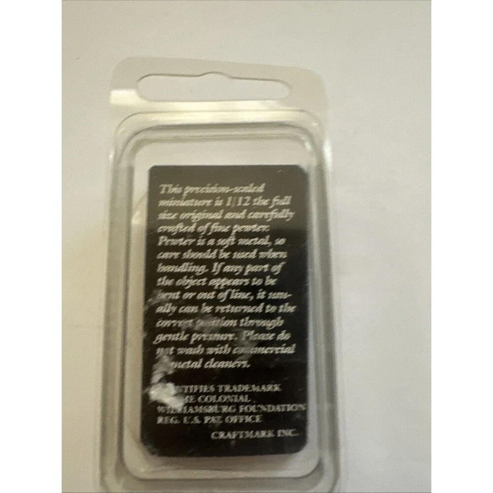Vtg Williamsburg Pewter Serving Tray Dollhouse Miniature 1:12 Colonial Craftmatk